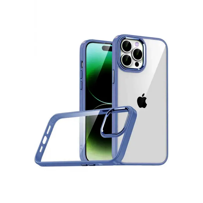 Lopard Apple İphone 15 Pro Max Razer Lensli Silikon - Lacivert