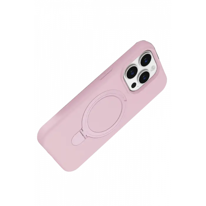 Lopard Apple İphone 15 Pro Max Regal Magsafe Standlı Kapak - Açık Pembe