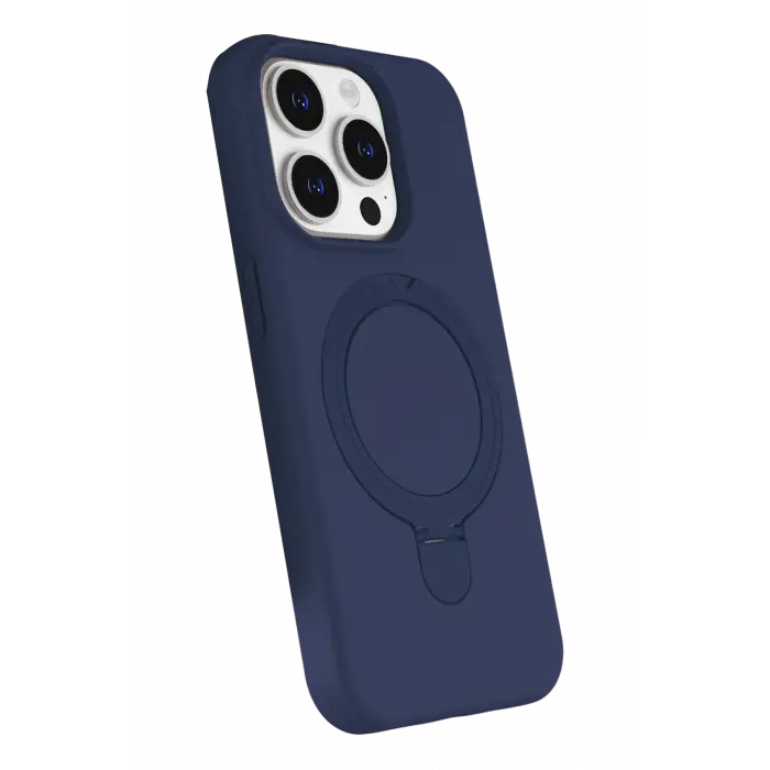 Lopard Apple İphone 15 Pro Max Regal Magsafe Standlı Kapak - Lacivert