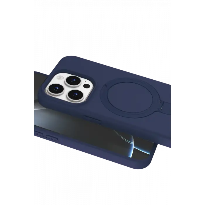 Lopard Apple İphone 15 Pro Max Regal Magsafe Standlı Kapak - Lacivert