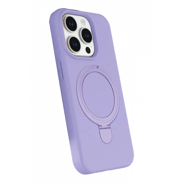 Lopard Apple İphone 15 Pro Max Regal Magsafe Standlı Kapak - Lila