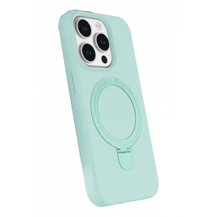 Lopard Apple İphone 15 Pro Max Regal Magsafe Standlı Kapak - Su Yeşili