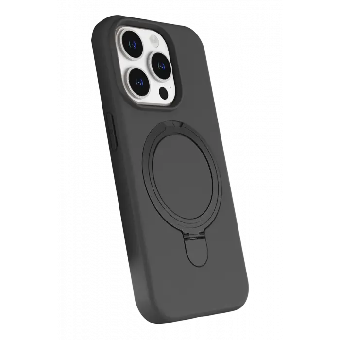 Lopard Apple İphone 15 Pro Max Regal Magsafe Standlı Kapak - Titan Gri