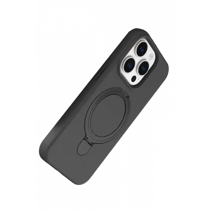 Lopard Apple İphone 15 Pro Max Regal Magsafe Standlı Kapak - Titan Gri