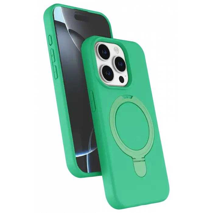 Lopard Apple İphone 15 Pro Max Regal Magsafe Standlı Kapak - Yeşil