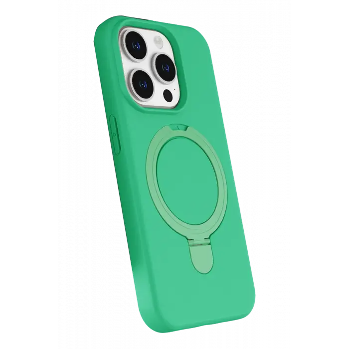 Lopard Apple İphone 15 Pro Max Regal Magsafe Standlı Kapak - Yeşil