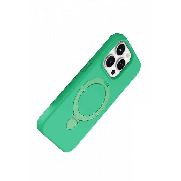 Lopard Apple İphone 15 Pro Max Regal Magsafe Standlı Kapak - Yeşil