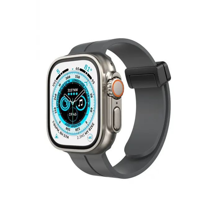 Lopard Apple Watch 38mm Kr412 Elegance Stylısh Kordon - Füme