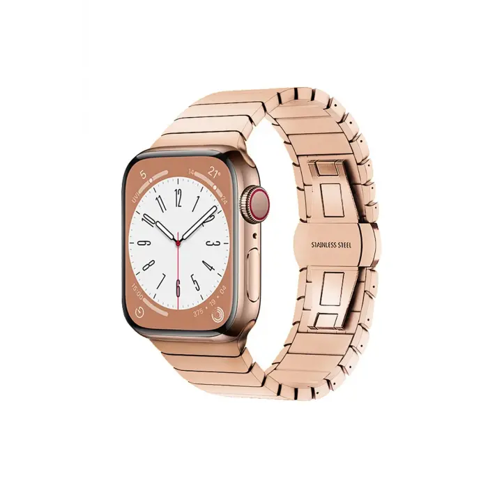 Lopard Apple Watch 38mm Kr413 Fine Steel Kordon - Rose
