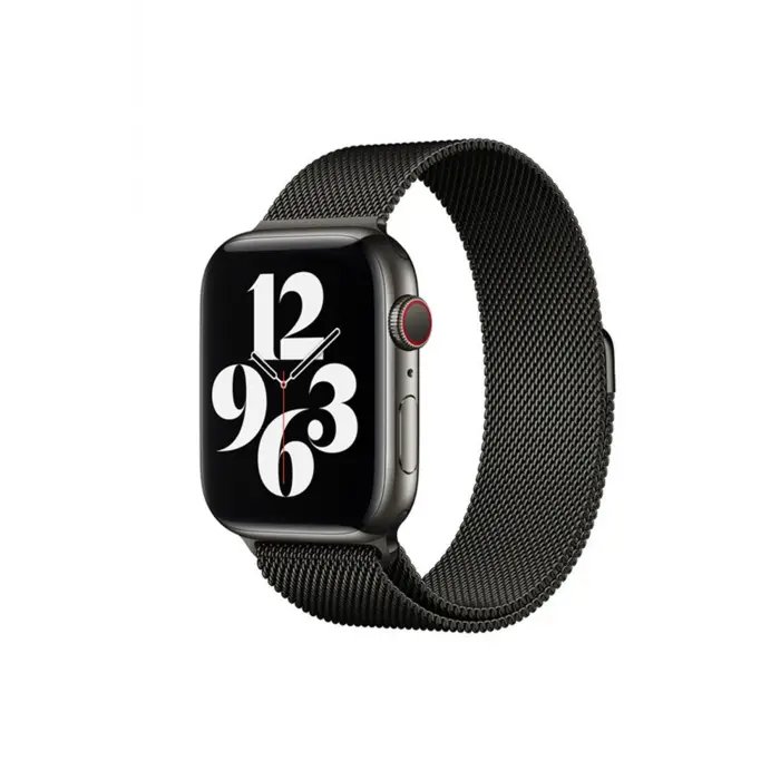 Lopard Apple Watch 38mm Metal Mıknatıslı Kordon - Siyah