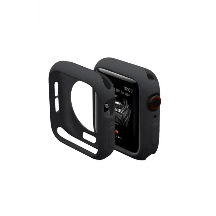 Lopard Apple Watch 40mm Silikon Alt Kasa - Siyah
