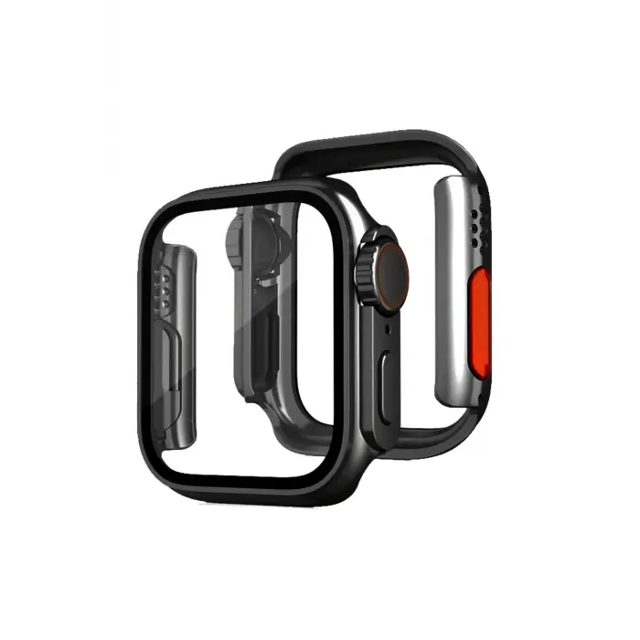 Lopard Apple Watch 41mm Watch 49mm Kasa Dönüştürücü Ve Ekran Koruyucu - Siyah