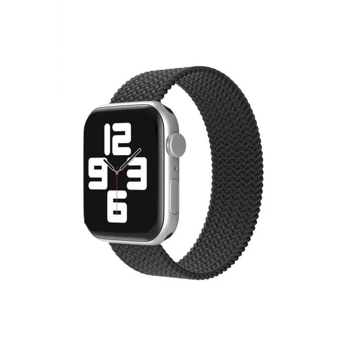 Lopard Apple Watch 42mm Ayarlı Solo Silikon Kordon - Siyah