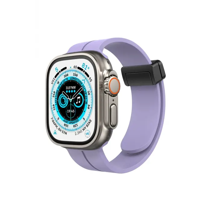 Lopard Apple Watch 42mm Kr412 Elegance Stylısh Kordon - Lila