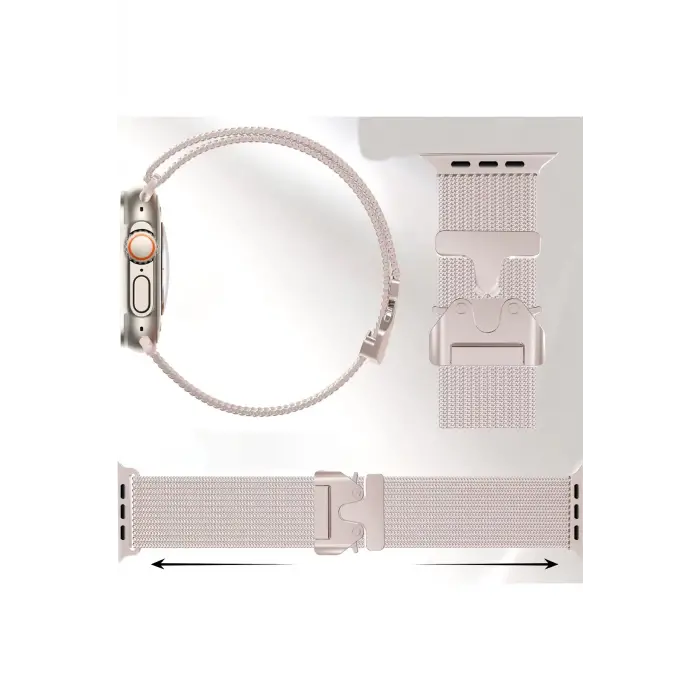 Lopard Apple Watch 42mm Milano Metal Kordon - Desert