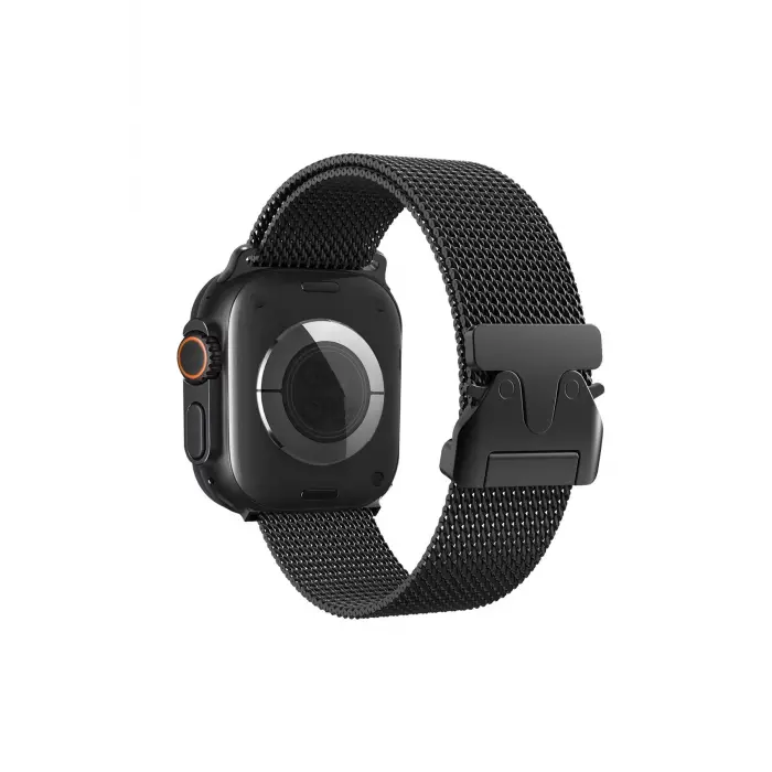 Lopard Apple Watch 42mm Milano Metal Kordon - Siyah