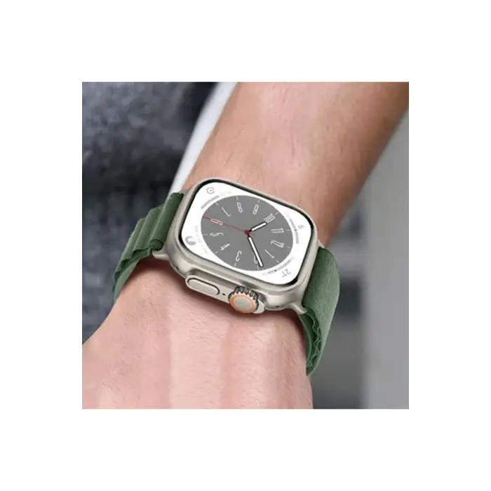 Lopard Apple Watch 42mm Mountain Kordon - Siyah-yeşil
