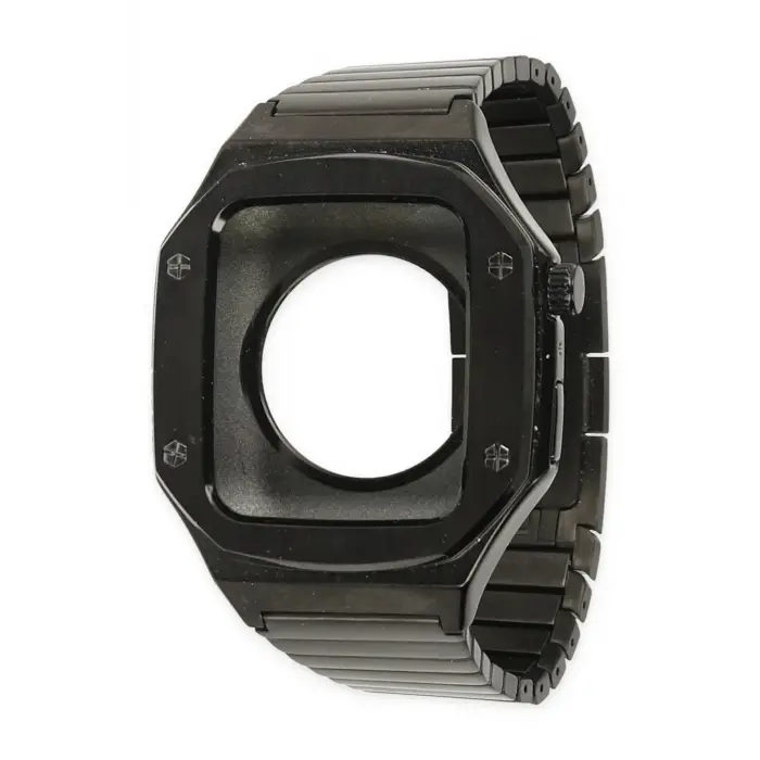 Lopard Apple Watch 45mm Kr409 Metal Kordon - Siyah