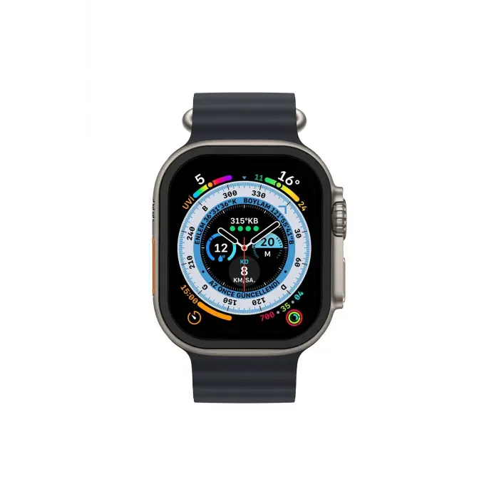 Lopard Apple Watch Ultra 49mm Alüminyum Kasa Cam Ekran Koruyucu - Siyah