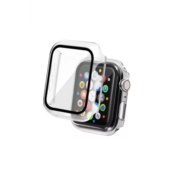 Lopard Apple Watch Ultra 49mm Camlı Kasa Ekran Koruyucu - Şeffaf