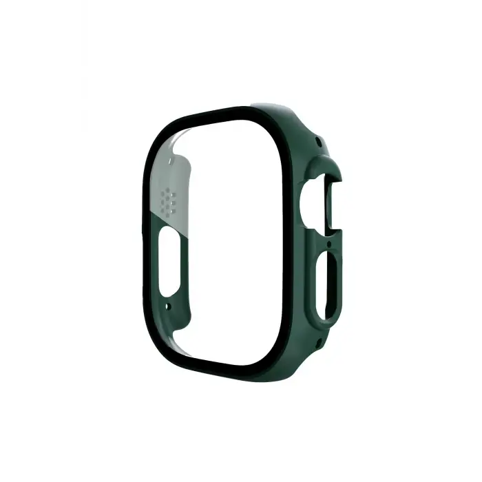 Lopard Apple Watch Ultra 49mm Desert Camlı Kasa Ekran Koruyucu - Koyu Yeşil
