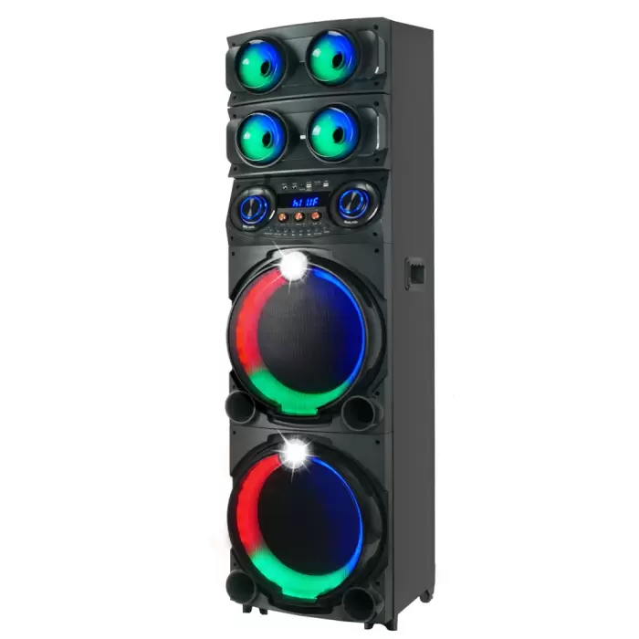 Lopard Gd-2126 Dijital Led Göstergeli Fm Radyolu Mikrofonlu Rgb Tws Çift 12 İnç Stereo Bass Kablosuz Karaoke Hoparlör