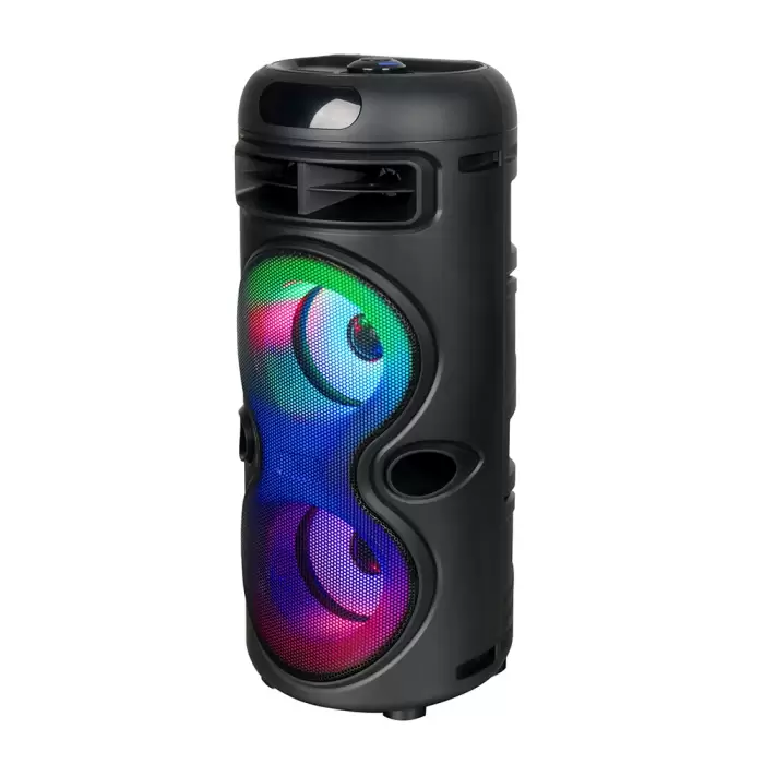 Lopard Gd-2402 Dijital Led Göstergeli Fm Radyolu Mikrofonlu Rgb Tws Çift 4 İnç Stereo Bass Kablosuz Karaoke Hoparlör