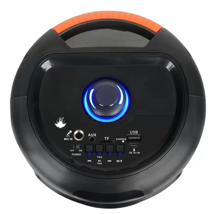 Lopard Gd-2402 Dijital Led Göstergeli Fm Radyolu Mikrofonlu Rgb Tws Çift 4 İnç Stereo Bass Kablosuz Karaoke Hoparlör