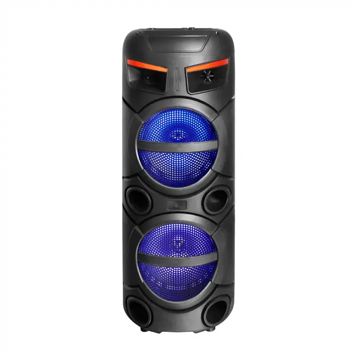 Lopard Gd-2809 Dijital Led Göstergeli Fm Radyolu Mikrofonlu Rgb Tws Çift 8 İnç Stereo Bass Kablosuz Karaoke Hoparlör