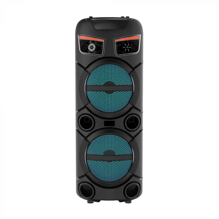 Lopard Gd-2809 Dijital Led Göstergeli Fm Radyolu Mikrofonlu Rgb Tws Çift 8 İnç Stereo Bass Kablosuz Karaoke Hoparlör