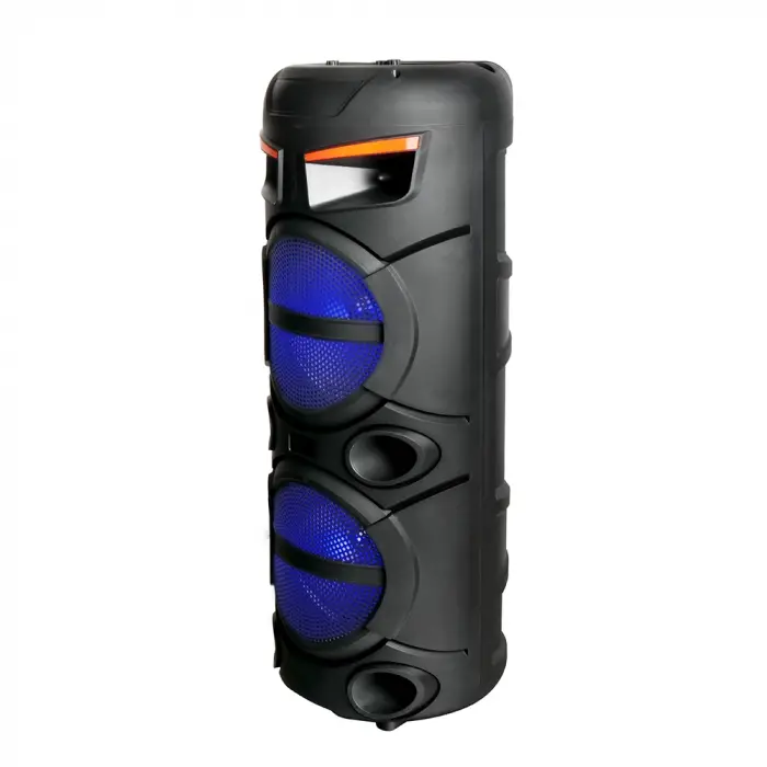 Lopard Gd-2809 Dijital Led Göstergeli Fm Radyolu Mikrofonlu Rgb Tws Çift 8 İnç Stereo Bass Kablosuz Karaoke Hoparlör