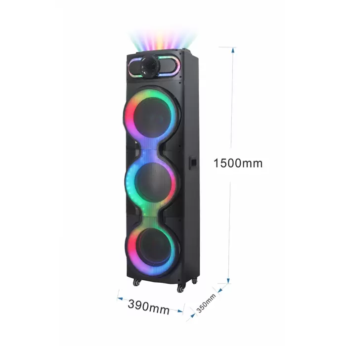 Lopard Gd-3126 Dijital Led Göstergeli Mikrofonlu Rgb Tws Üçlü 10 İnç Stereo Bass Kablosuz Karaoke Hoparlör