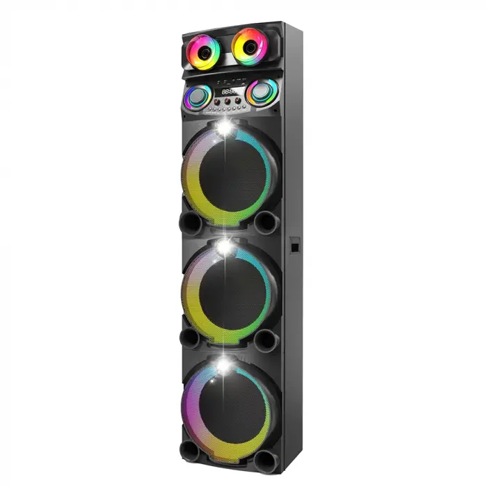 Lopard Gd-3127 Dijital Led Göstergeli Mikrofonlu Rgb Tws Üçlü 12 İnç Stereo Bass Kablosuz Karaoke Hoparlör