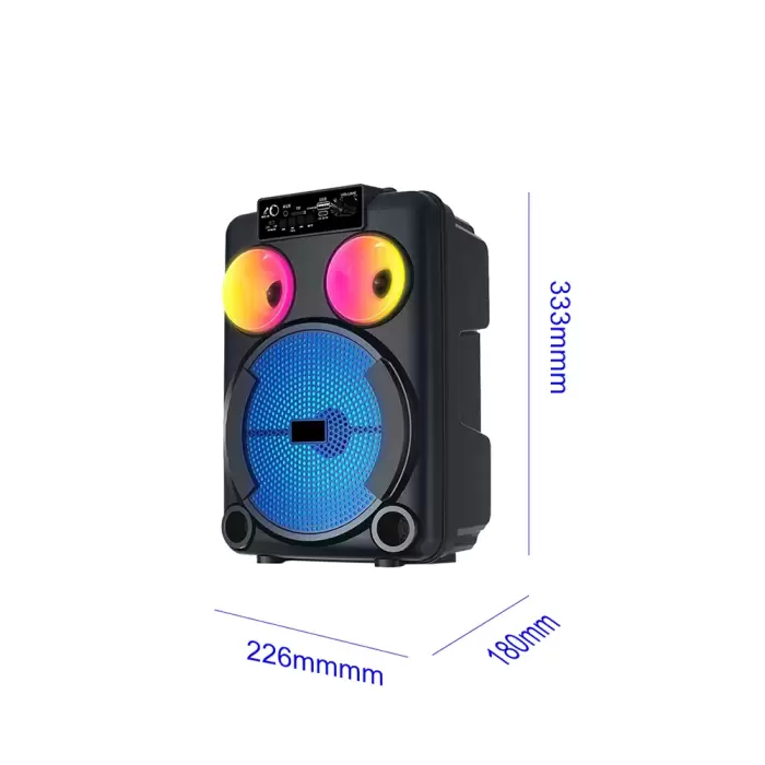 Lopard Gd-892 Mikrofonlu Rgb Tws 8 İnç Stereo Bass Kablosuz Karaoke Hoparlör