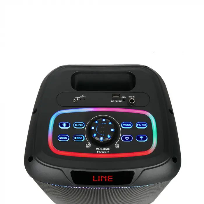 Lopard Gd-907 Dijital Led Göstergeli Fm Radyolu Mikrofonlu Rgb Tws 8 İnç Stereo Bass Kablosuz Karaoke Hoparlör