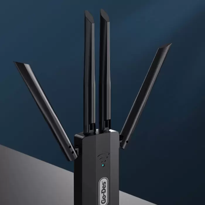 Lopard Gd-bt318 Çift Bantlı 1200m 300mbps 4 Antenli Kablosuz İnternet Sağlayıcı Usb Wifi Adaptör