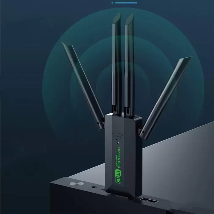 Lopard Gd-bt318 Çift Bantlı 1200m 300mbps 4 Antenli Kablosuz İnternet Sağlayıcı Usb Wifi Adaptör