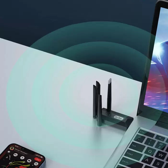 Lopard Gd-bt318 Çift Bantlı 1200m 300mbps 4 Antenli Kablosuz İnternet Sağlayıcı Usb Wifi Adaptör