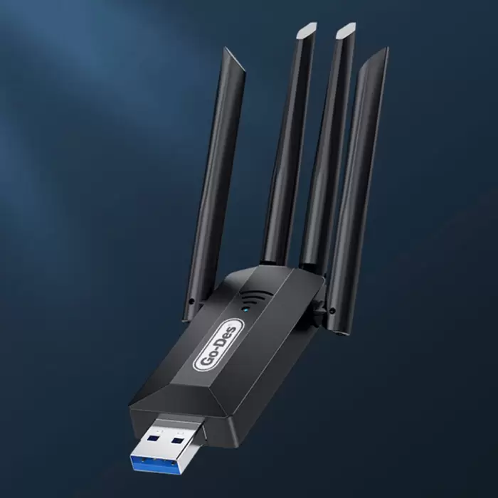 Lopard Gd-bt318 Çift Bantlı 1200m 300mbps 4 Antenli Kablosuz İnternet Sağlayıcı Usb Wifi Adaptör