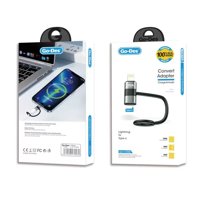 Lopard Gd-ct068  Lightning To Type-c Data Ve Hızlı Şarj Adaptörü