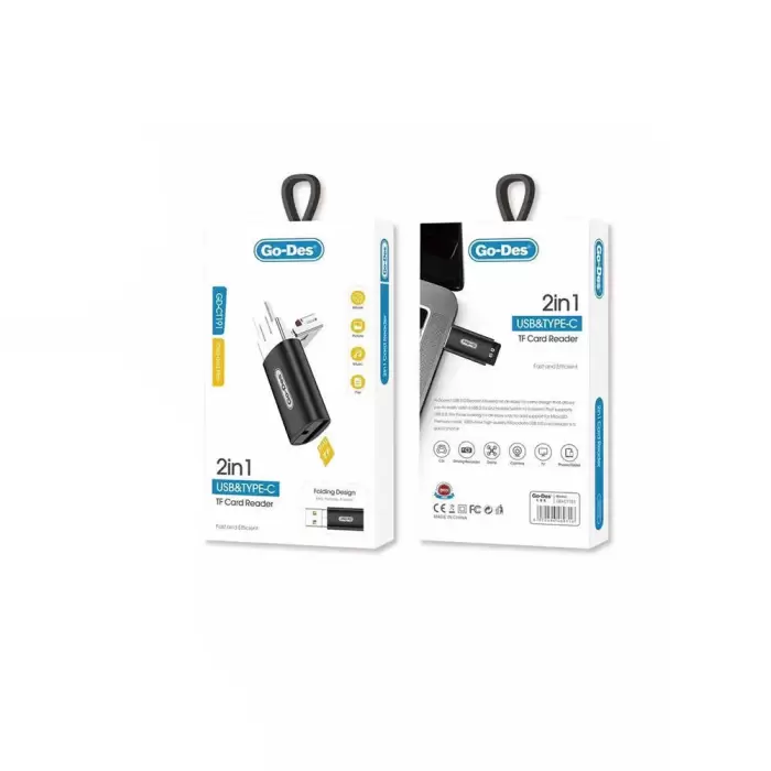 Lopard Gd-ct191 Tf To Usb-a/type-c 2in1 Otg Hafıza Kart Okuyucu