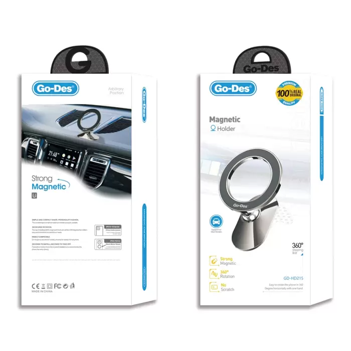 Lopard Gd-hd215 Magnetik M-safe 360 Derece Dönebilen Oynar Başlıklı Araç İçi Telefon Tutucu