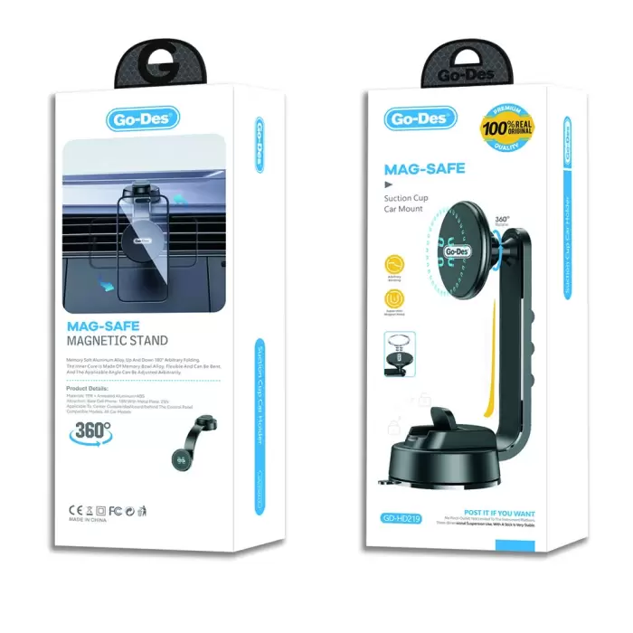 Lopard Gd-hd219 M-safe Magnetik Bükülebilen Vantuzlu Araç Telefon Tutucu
