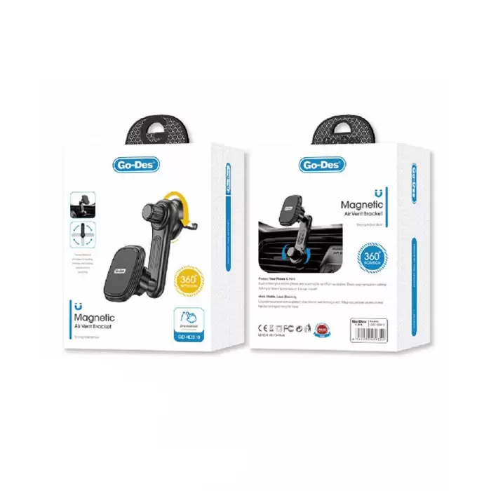 Lopard Gd-hd310 Magnetik 360 Derece Dönebilen Dirsek Ve Başlıklı Telefon Tutucu Havalandırma Tasarım