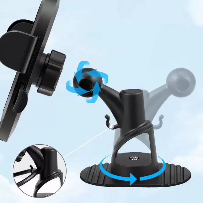Lopard Gd-hd642 360° Dönebilen Vantuzlu Tasarım Araç Telefon Tutucu