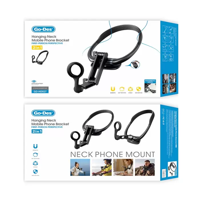 Lopard Gd-hd827 2in1 Eller Serbest Magnetik Boyun Askılı Telefon Tutucu