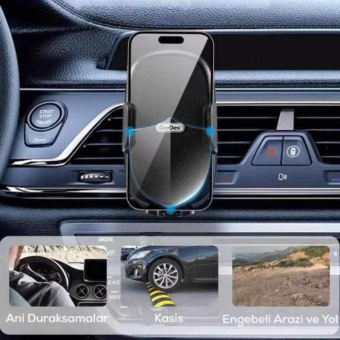 Lopard Gd-hd936 360° Dönebilen Ve Uzayan Başlıklı Araç Telefon Tutucu
