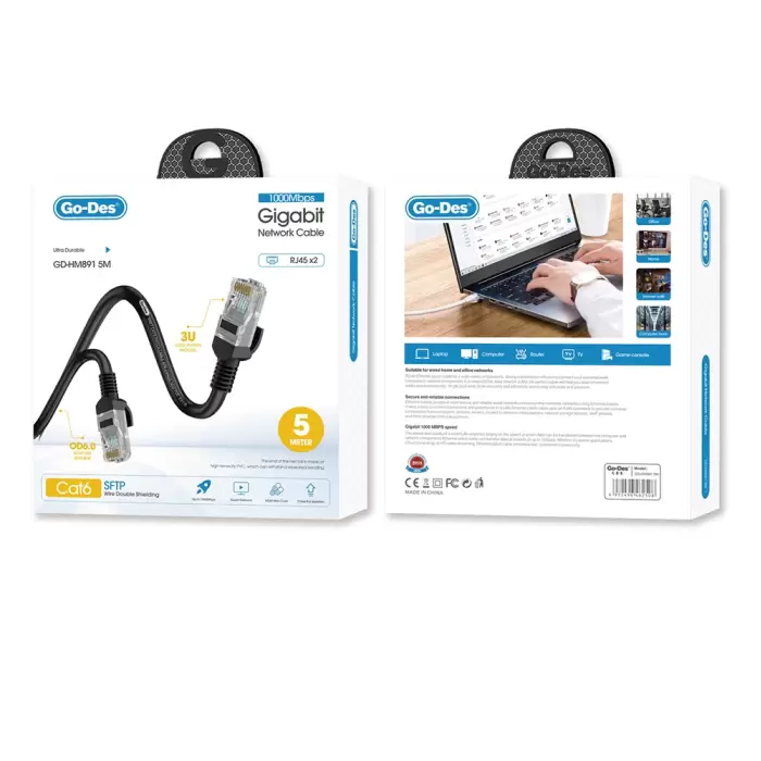 Lopard Gd-hm891 1000mbps Aktarım Hızlı Rj45 Ethernet Kablosu 5m