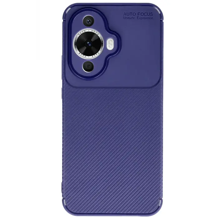 Lopard Huawei Nova 12s Kılıf Auto Focus Karbon Kapak - Lacivert