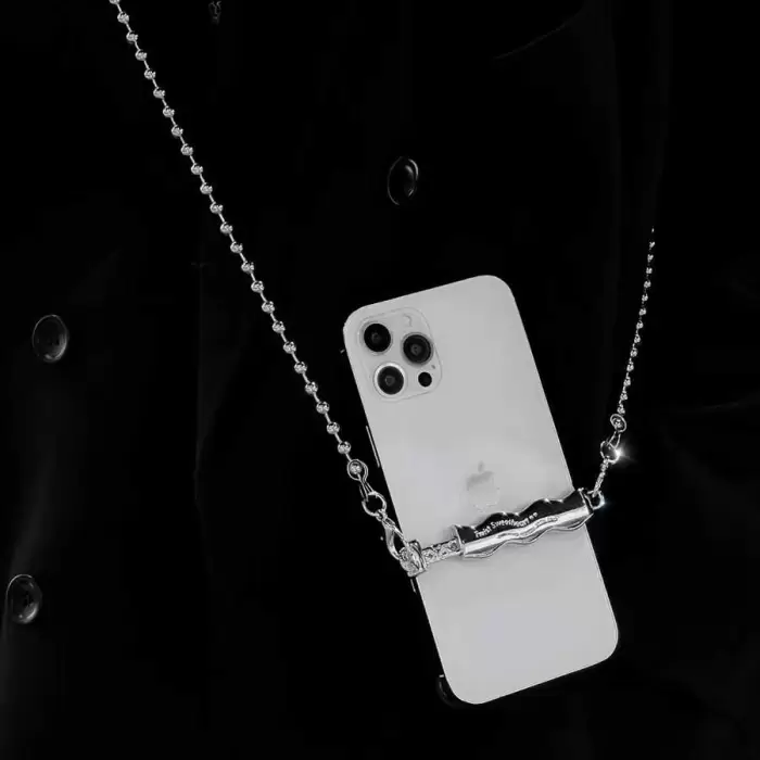 Lopard İP03 Cep Telefonu Boyun Askısı Metal Zincir
